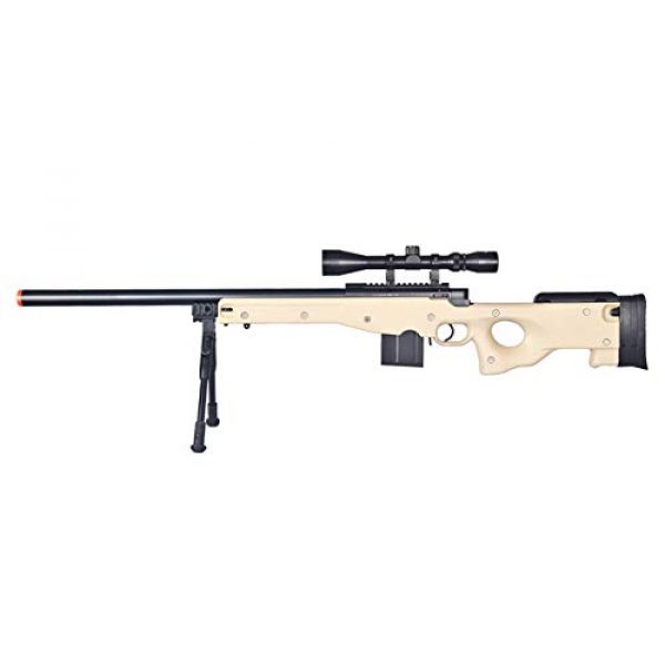 Well Airsoft Rifle 1 Well MB4401 Airsoft Sniper Rifle W/Scope and Bipod - Tan
