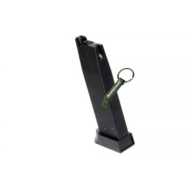 KJW Airsoft Gun Magazine 2 KJ Works 26rds Airsoft Metal 6mm GAS Magazine For CZ75 SP01 Shadow GBB Black -Mobile Ring Included