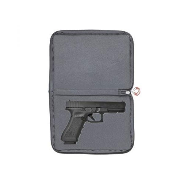 Allen Company Pistol Case 7 Allen Company 11 inch Auto-Fit 2.0 Deluxe Handgun Case, Gray/Red