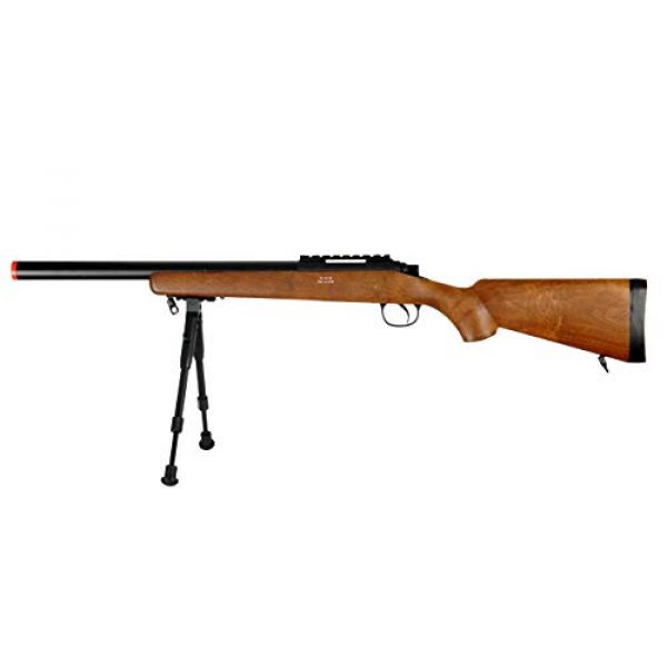 Well Airsoft Rifle 1 Well MB02 Airsoft Sniper Rifle W/Bipod - Wood