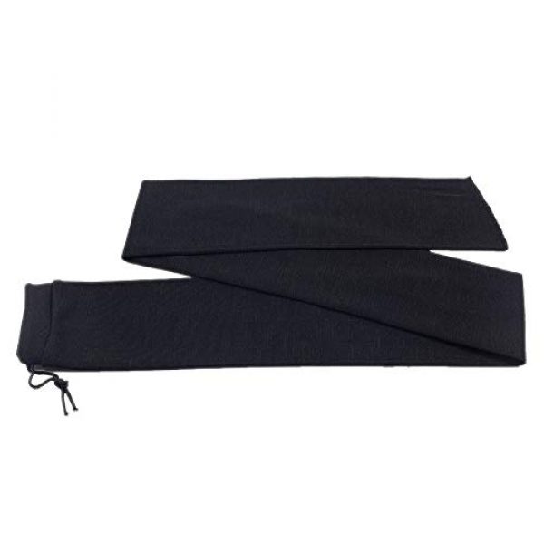 PuddingStation Rifle Case 5 PuddingStation Silicone Treated Knit Gun Sock Extra Wide 54 x 4 inches, 2-Pack Fits Rifle with Scopes, Pistol Grips & Tactical Accessories(Black)