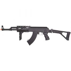 Lancer Tactical Airsoft Rifle 1 Lancer Tactical LT-728U AEG Airsoft Rifle with Folding Stock with Battery and Charger Black