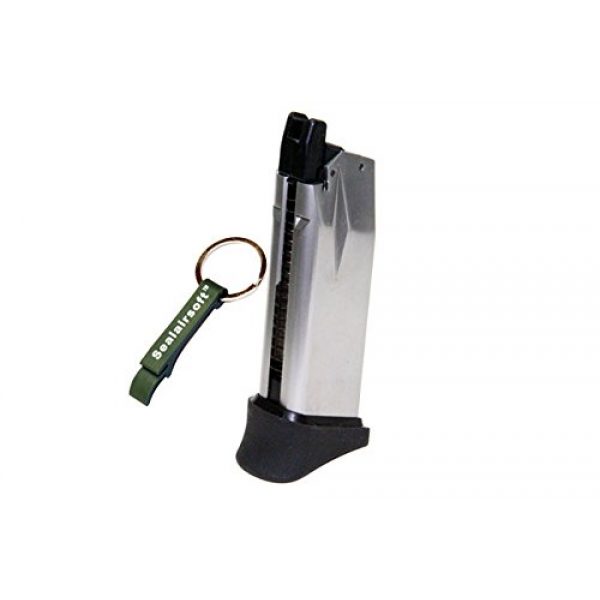 WE Airsoft Gun Magazine 1 WE 18rds Airsoft Gas Magazine For XDM COMPACT 3.8 Series GBB Black -Mobile Ring Included