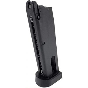 SportPro Airsoft Gun Magazine 1 SportPro Bell 25 Round Metal 12g CO2 Cartridge Gas Magazine for GBB M9 Airsoft - Black