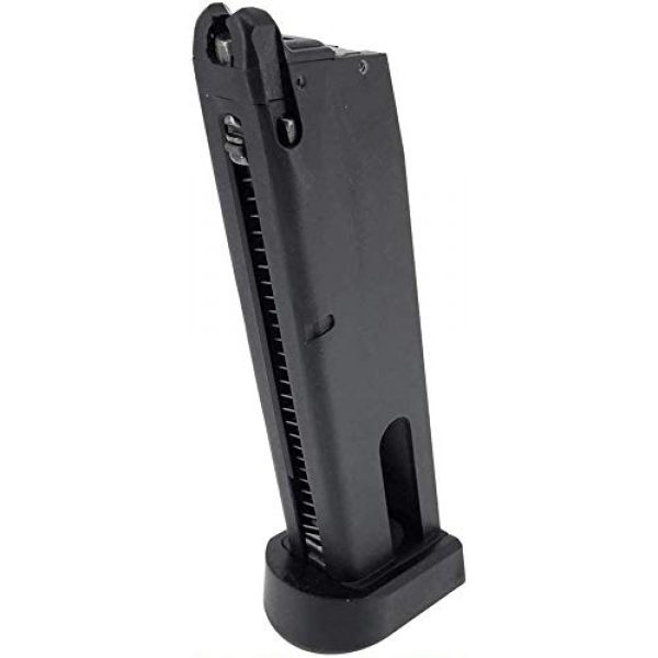 SportPro Airsoft Gun Magazine 1 SportPro Bell 25 Round Metal 12g CO2 Cartridge Gas Magazine for GBB M9 Airsoft - Black