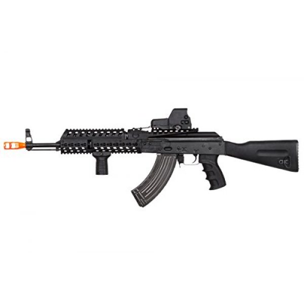 Lancer Tactical Airsoft Rifle 2 Lancer Tactical LT104B AK47 Tactical Keymod Rifle Blowback AEG Airsoft Rifle by Lonex (Black)