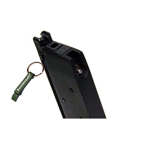 WE Airsoft Gun Magazine 2 WE 13rds Airsoft Gas Magazine For Mini 1911/3.8 Series GBB Black -Mobile Ring Included