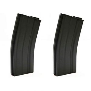 Airsoft Gang Airsoft Gun Magazine 1 Airsoft Parts 2pcs Pack E&C 160rd Mid-Cap Magazine for M4 Series AEG Black