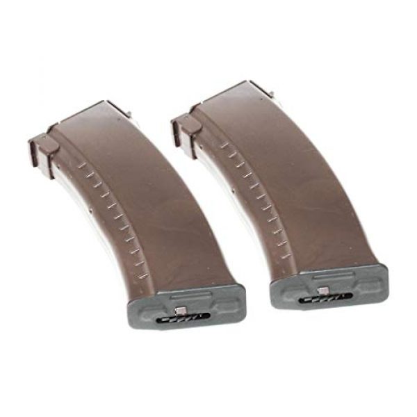 Generica Airsoft Gun Magazine 1 Airsoft Spare Parts CYMA 2pcs 500rd Map Hi-Cap Magazine for APS Tokyo Marui ICS AK Series AEG Dark Brown