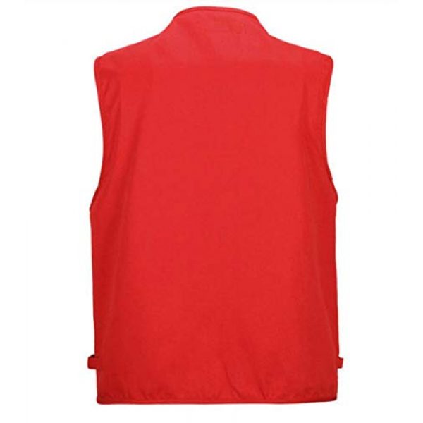 DAFREW Airsoft Tactical Vest 2 DAFREW Men's Vest Camera Vest Outdoor Leisure Fishing Vest Multi-Pocket Vest (Color : Red, Size : M)