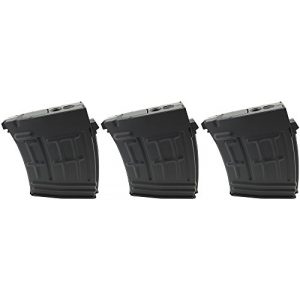 SportPro Airsoft Gun Magazine 1 SportPro CYMA 120 Round Metal High Capacity Magazine for AEG Dragunov SVD 3 Pack Airsoft - Black