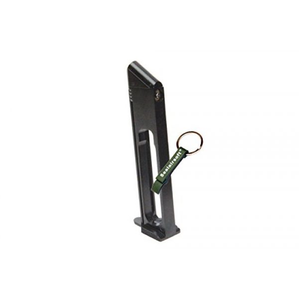 KJW Airsoft Gun Magazine 2 KJ Works 15rds Airsoft Metal 6mm CO2 Magazine For MK2 Series Black -Mobile Ring Included