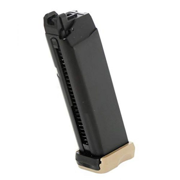 Generica Airsoft Gun Magazine 1 Generica Airsoft Spare Parts APS 23rd CO2 Magazine for ACP601 ACP606 A-Cap Z1-Cap Black Hornet Dragonfly Scorpion Shark Spyder X1-Cap/Tokyo Marui/WE/Armorer Works Black/Dark Earth Tan