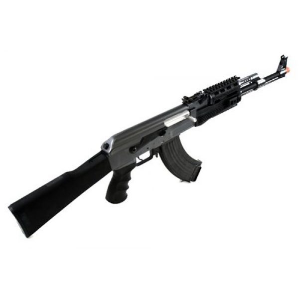 BBTac Airsoft Rifle 4 BBTac BT-AK Tactical RIS AEG w/ Integrated Rail System, Full Metal Gearbox (BLACK)