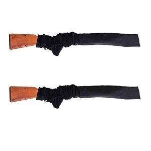 OnlyYou.X Rifle Case 1 OnlyYou.X New 55 Inches Soft Gun Sock Extra Long Soft Case for Rifle Super Wide Gun Case for Rifle Gun Cases Accessories Fit Scoped Rifle Shotgun Black/Gray/Green (2, 4 Packs)