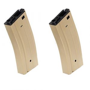 Airsoft Shopping Mall Airsoft Gun Magazine 1 Airsoft Shooting Gear 2pcs 330rd Map Hi-Cap Magazine for CYMA E&C G&P Tokyo Marui ICS Classic Army M4 M16 Series Tan