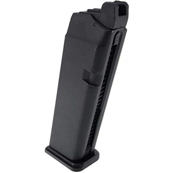 SportPro Airsoft Gun Magazine 2 SportPro Bell 22 Round Metal 12g CO2 Cartridge Gas Magazine for GBB G17 Airsoft - Black