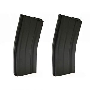 Generica Airsoft Gun Magazine 1 Airsoft Spare Parts 2pcs Pack E&C 70rd Mid-Cap Magazine for M4 Series AEG Black