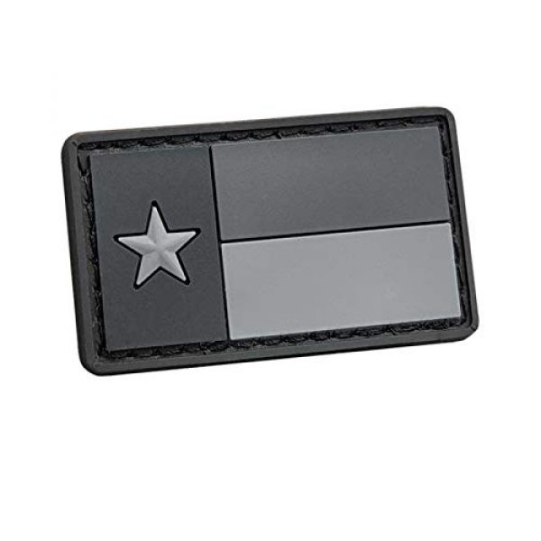 LEGEEON Airsoft Morale Patch 1 LEGEEON Blackout Mini Small 1x1.75 Texas TX Lone Star PVC State Flag Subdued Morale Tactical Rubber Fastener
