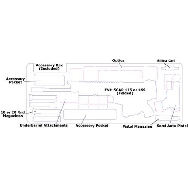 Case Club Rifle Case 2 Case Club SCAR17S Pre-Cut Waterproof Rifle Case with Accessory Box and Silica Gel to Help Prevent Gun Rust (Gen 2)