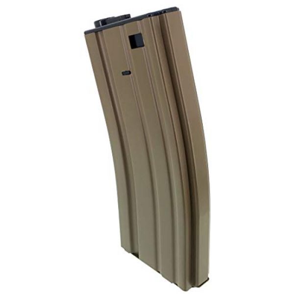 SportPro Airsoft Gun Magazine 4 SportPro 140 Round Metal Medium Capacity Magazine for AEG M4 M16 Airsoft - Dark Earth