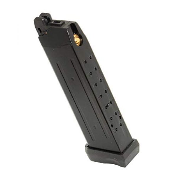 Generica Airsoft Gun Magazine 2 Generica Airsoft Spare Parts APS 3pcs 23rd CO2 Magazine for ACP601 ACP606 A-Cap Z1-Cap Black Hornet Dragonfly Scorpion Shark Spyder X1-Cap/Tokyo Marui/WE/Armorer Works Black
