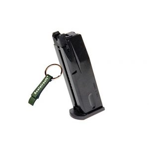 WE Airsoft Gun Magazine 1 WE 15rds Airsoft Gas Magazine For WE M84 CHEETA Series GBB Black -Mobile Ring Included