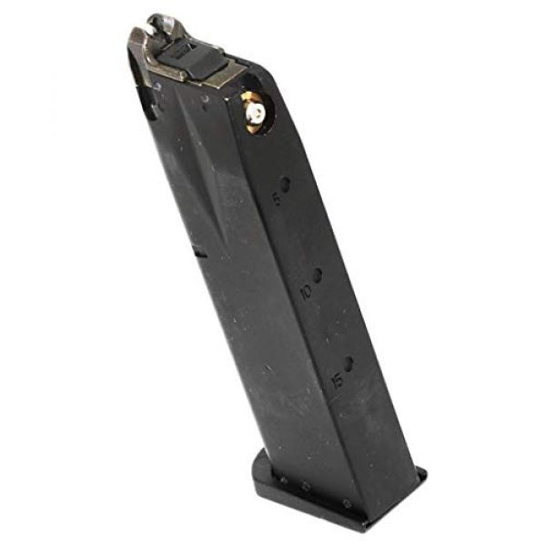Generica Airsoft Gun Magazine 2 Airsoft Spare Parts 3pcs 24rd Gas Mag Metal Magazine for M9 Series GBB Pistol Black