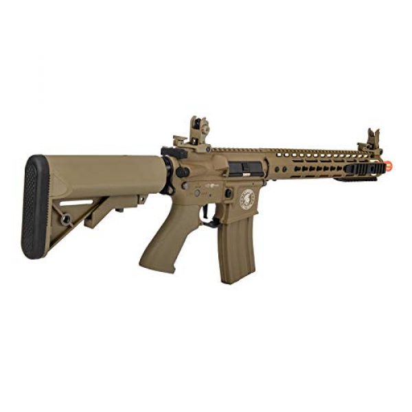 Lancer Tactical Airsoft Rifle 3 Lancer Tactical 12" KeyMod Rail with Picatinny Carbine AEG Airsoft Rifle Tan 395 FPS