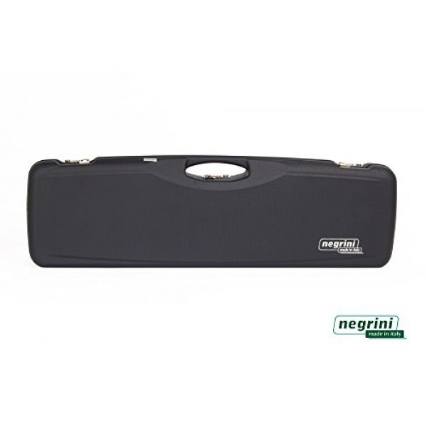 Negrini Cases Rifle Case 5 Negrini Cases 1654LR/5165 O/U Sporter Shotgun Case with Barrel Upright and Forend Off/Accessory Compartment and Luxury Interior, Blue/Blue