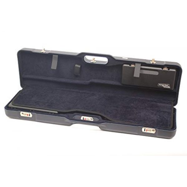 Negrini Cases Rifle Case 4 Negrini Cases 1677LR-TRANS/5044 Shotgun Case for O/U and S-Auto/ABS/2 Gun/Barrels to 36-Inch, Blue/Blue