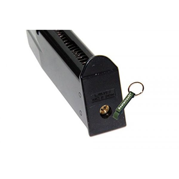KJW Airsoft Gun Magazine 4 KJ Works 26rds Airsoft Metal 6mm GAS Magazine For KP-09 Cz75 GBB Black -Mobile Ring Included