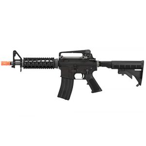 Lancer Tactical Airsoft Rifle 1 Lancer Tactical WE Full Metal M4 CQB RIS Open Bolt Gas Blowback Airsoft Rifle Black 420 FPS
