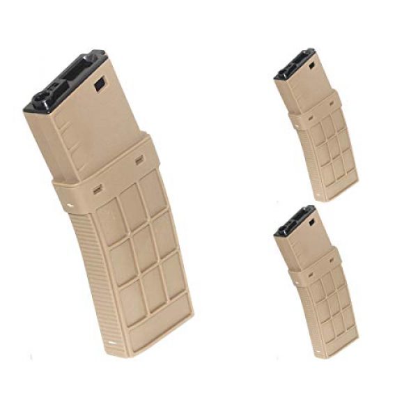 Airsoft Shopping Mall Airsoft Gun Magazine 1 Airsoft Shooting Gear CYMA 3pcs 450rd Waffle Mag Hi-Cap Magazine for CYMA, APS, D-Boys, ICS, Classic Army, G&P, Tokyo Marui M4 M16 Series AEG Dark Earth Tan