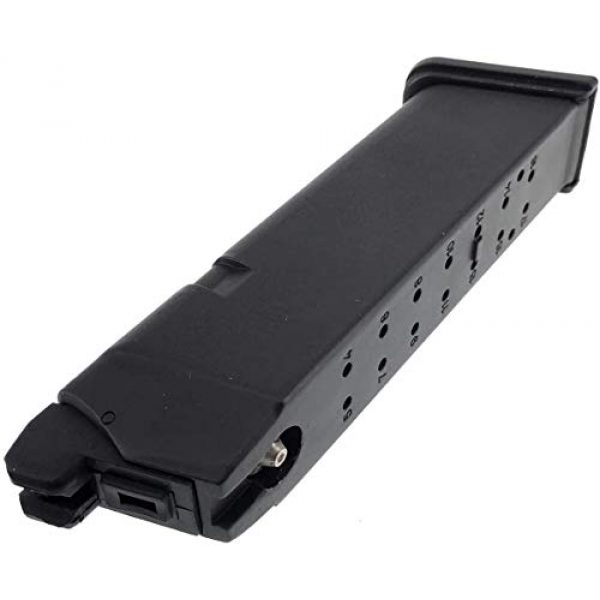 SportPro Airsoft Gun Magazine 6 SportPro Bell 22 Round Metal 12g CO2 Cartridge Gas Magazine for GBB G17 Airsoft - Black