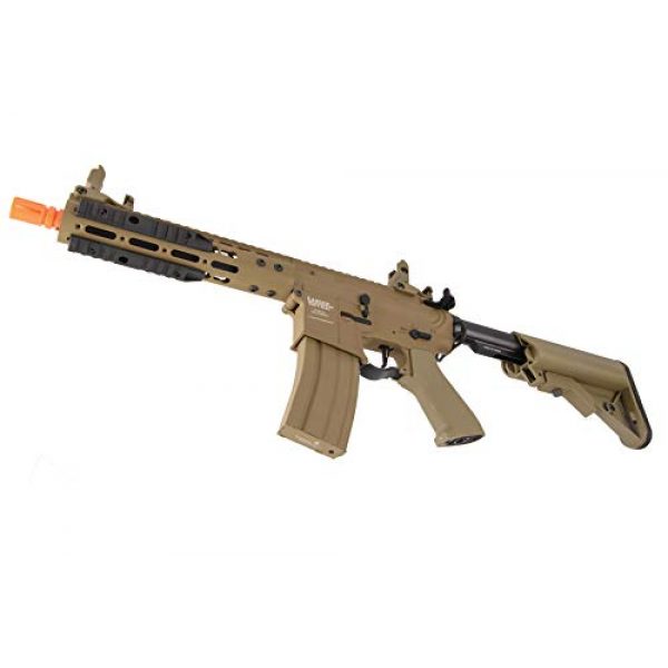 Lancer Tactical Airsoft Rifle 4 Lancer Tactical Proline 9" KeyMod with Picatinny M4 Carbine AEG Airsoft Rifle Tan 395 FPS