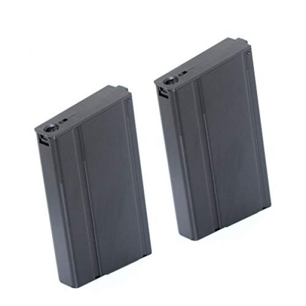 Generica Airsoft Gun Magazine 1 Airsoft Spare Parts CYMA 2pcs 180rd Mid-Cap Mag Magazine for CYMA Tokyo Marui M14 Series AEG Black