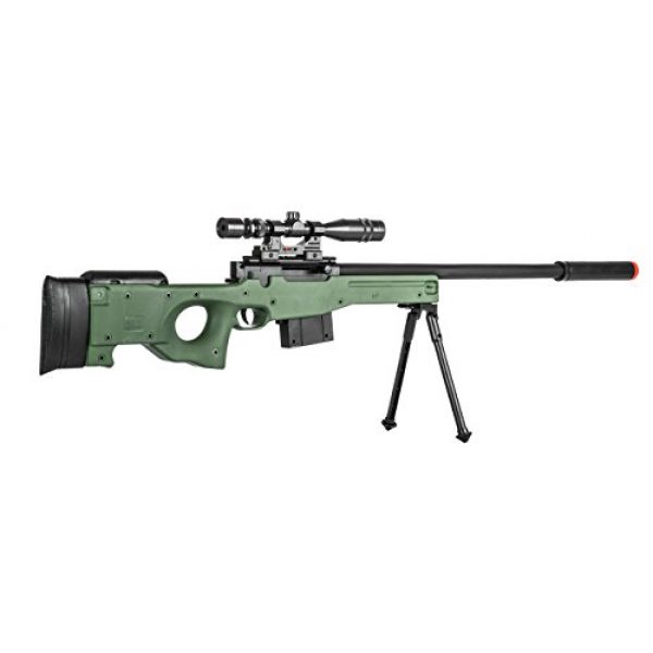 Lancer Tactical Airsoft Rifle 3 300 FPS - Airsoft Sniper Spring Rifle Gun with Scope and Laser