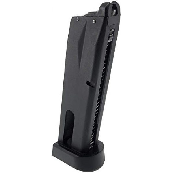 SportPro Airsoft Gun Magazine 2 SportPro Bell 25 Round Metal 12g CO2 Cartridge Gas Magazine for GBB M9 Airsoft - Black
