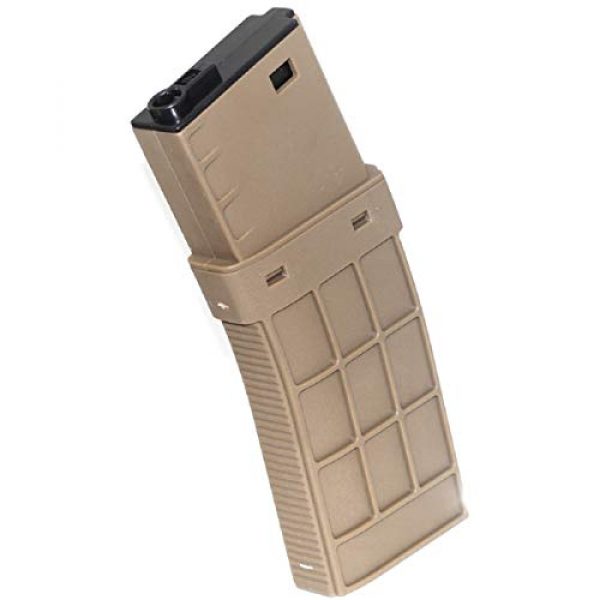 Airsoft Shopping Mall Airsoft Gun Magazine 1 Airsoft Shooting Gear CYMA 220rd Waffle Mag Mid-Cap Magazine for CYMA, APS, D-Boys, ICS, Classic Army, G&P, Tokyo Marui M4 M16 Series AEG Dark Earth Tan