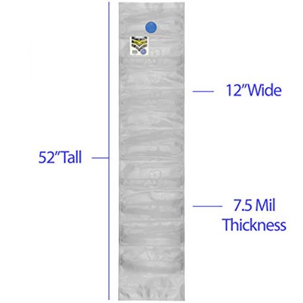 Dry-Packs Rifle Case 4 VCI Anti Corrosion Vacuum Valve Tactical/Shotgun Gun Storage Bag - 12" x 52"