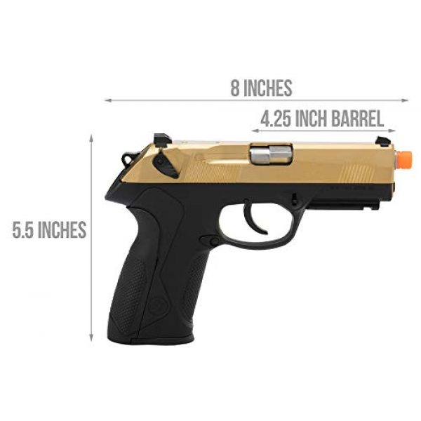 Lancer Tactical Airsoft Pistol 2 Lancer Tactical WE Bulldog Full Size Full Metal Gas Blowback Airsoft Pistol Titanium Gold 280 FPS