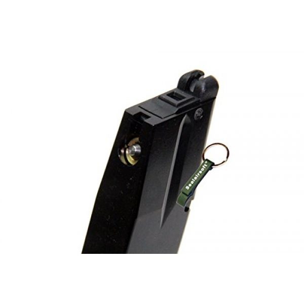 KJW Airsoft Gun Magazine 3 KJ Works 26rds Airsoft Metal 6mm GAS Magazine For KP-09 Cz75 GBB Black -Mobile Ring Included