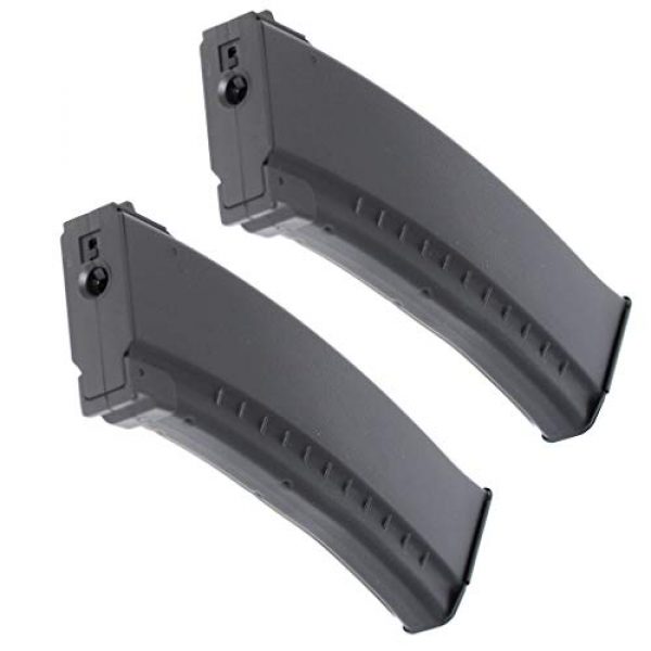 Generica Airsoft Gun Magazine 1 Airsoft Spare Parts 2pcs Pack CYMA ABS 150rd Mid-Cap Magazine for AK-Series AEG Black