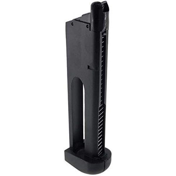 SportPro Airsoft Gun Magazine 2 SportPro Bell 22 Round Metal 12g CO2 Cartridge Gas Magazine for GBB M1911 Airsoft - Black