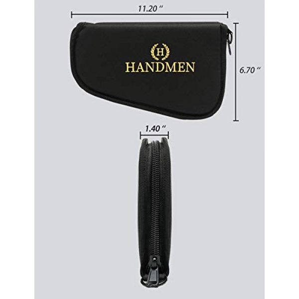 HANDMEN Pistol Case 3 HANDMEN Pistol Case,Soft Velvet Lining with Thick Padding Pistol Pouch for Handguns and Hunting Shooting Range
