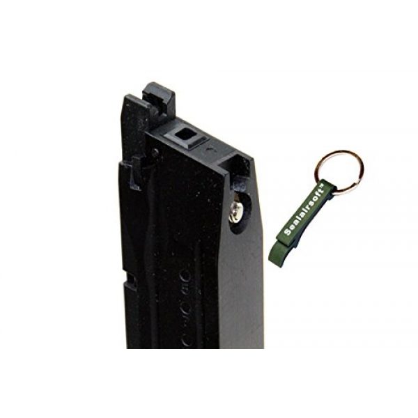 WE Airsoft Gun Magazine 2 WE 50rd Airsoft Gas Long Magazine For M&P / M&P Compact Series GBB Black -Mobile Ring Included