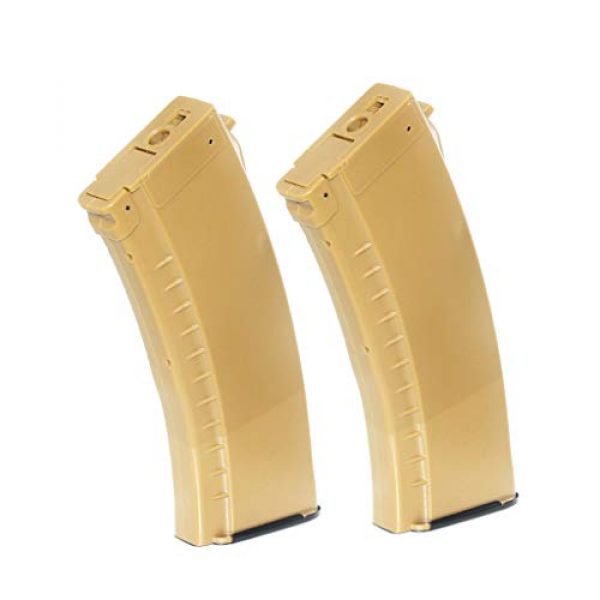 Generica Airsoft Gun Magazine 1 Generica Airsoft Spare Parts APS 2pcs 500rd Plastic Hi-Cap Magazine for CYMA ICS Marui AK Dark Earth
