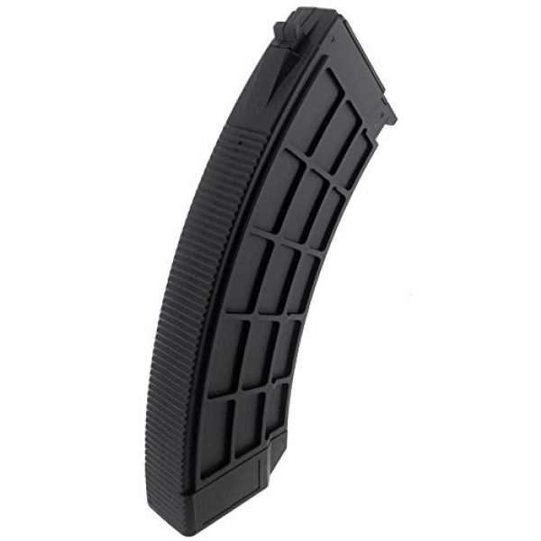 SportPro Airsoft Gun Magazine 5 SportPro 130 Round Polymer Thermold Waffle Medium Capacity Magazine for AEG AK47 AK74 Airsoft - Black