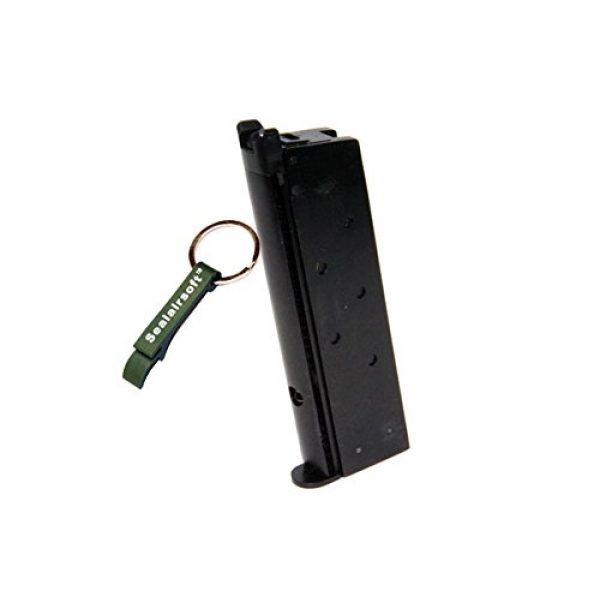 WE Airsoft Gun Magazine 1 WE 15rds Gas Airsoft Magazine SOCOM Gear MEU 1911 GBB BK -Mobile Ring Included